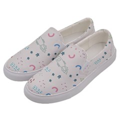 Spaceship Pattern Star Men s Canvas Slip Ons by danenraven