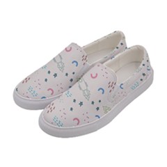 Spaceship Pattern Star Women s Canvas Slip Ons by danenraven