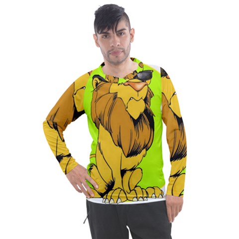 Lion Cartoon Parody Men s Pique Long Sleeve Tee by danenraven