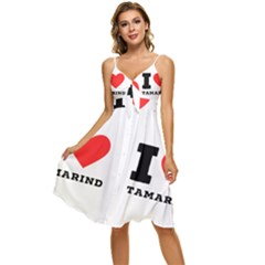 I Love Tamarind Sleeveless Tie Front Chiffon Dress by ilovewhateva