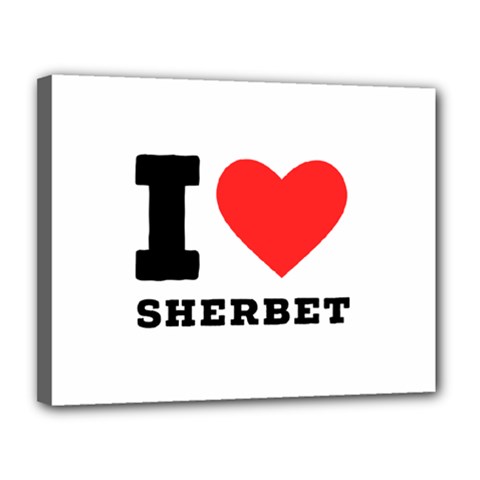 I Love Sherbet Canvas 14  X 11  (stretched) by ilovewhateva