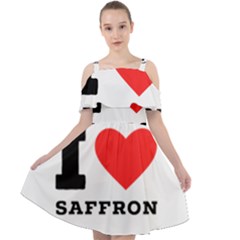 I Love Saffron Cut Out Shoulders Chiffon Dress by ilovewhateva