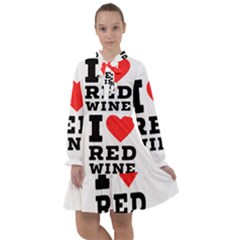I Love Red Wine All Frills Chiffon Dress by ilovewhateva