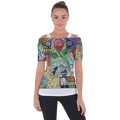 Beauty Stained Glass Shoulder Cut Out Short Sleeve Top by Mog4mog4