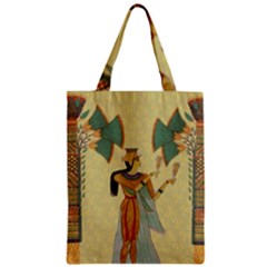 Egyptian Design Man Artifact Royal Zipper Classic Tote Bag by Mog4mog4