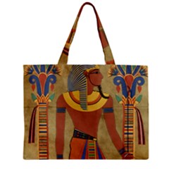 Egyptian Tutunkhamun Pharaoh Design Zipper Mini Tote Bag by Mog4mog4