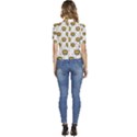 Lion Heads Pattern Design Doodle Puffed Short Sleeve Button Up Jacket View4