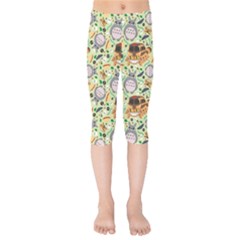 My Neighbor Totoro Pattern Kids  Capri Leggings  by Mog4mog4