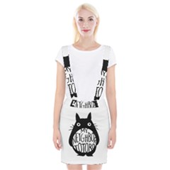 My Neighbor Totoro Black And White Braces Suspender Skirt by Mog4mog4