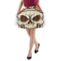 Motorcycle Helmet Skull Clip Art Cranial Skeleton A-Line Pocket Skirt View1