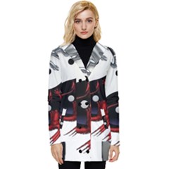 Yin And Yang Chinese Dragon Button Up Hooded Coat  by Mog4mog4