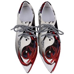 Yin And Yang Chinese Dragon Pointed Oxford Shoes by Mog4mog4
