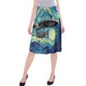 Star Starship The Starry Night Van Gogh Midi Beach Skirt View1
