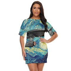Star Starship The Starry Night Van Gogh Just Threw It On Dress by Mog4mog4