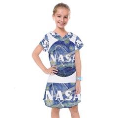 Vincent Van Gogh Starry Night Art Painting Planet Galaxy Kids  Drop Waist Dress by Mog4mog4