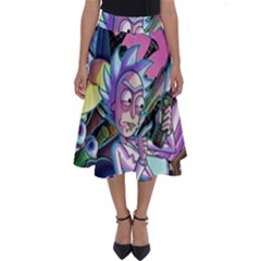 Cartoon Parody Time Travel Ultra Pattern Perfect Length Midi Skirt by Mog4mog4
