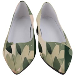 Spring Floral Plants Foliage Minimal Minimalist Women s Block Heels  by Mog4mog4