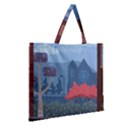 Town Vector Illustration Illustrator City Urban Zipper Large Tote Bag View2