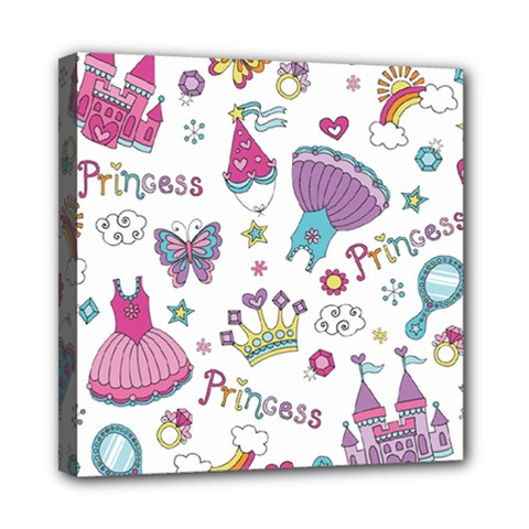 Princess Element Background Material Mini Canvas 8  X 8  (stretched) by Bakwanart
