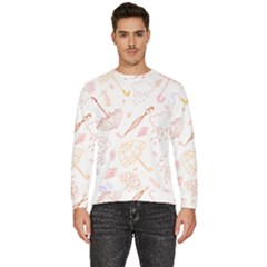 Weather Umbrella Rain Cloud Seamless Doodle Pattern Men s Fleece Sweatshirt by Bakwanart