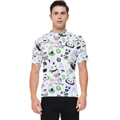 Giant Panda Bear Pattern Men s Short Sleeve Rash Guard by Bakwanart