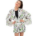 Giant Panda Bear Pattern Long Sleeve Kimono View1