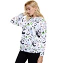 Giant Panda Bear Pattern Women s Lightweight Drawstring Hoodie View2