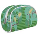 Green Retro Games Pattern Make Up Case (Medium) View1
