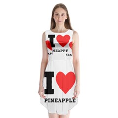 I Love Pineapple Sleeveless Chiffon Dress   by ilovewhateva