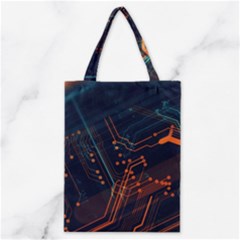Abstract Colorful Circuit Classic Tote Bag by Bakwanart