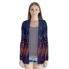 Abstract Colorful Circuit Drape Collar Cardigan by Bakwanart