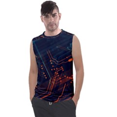 Abstract Colorful Circuit Men s Regular Tank Top by Bakwanart