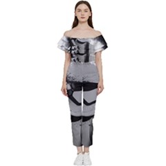 Stormtrooper Off Shoulder Ruffle Top Jumpsuit by Bakwanart