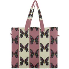 Butterflies Pink Old Ancient Texture Decorative Canvas Travel Bag by 99art