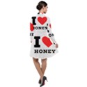 I love honey Long Sleeve Chiffon Shirt Dress View2