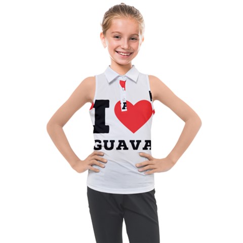I Love Guava  Kids  Sleeveless Polo Tee by ilovewhateva