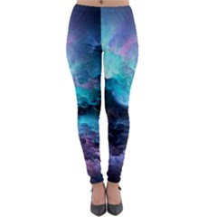 Abstract Graphics Nebula Psychedelic Space Lightweight Velour Leggings by 99art