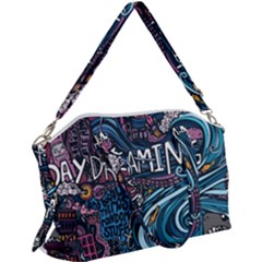 Graffiti Art Psychedelic Art Graphic Design Modern Art Canvas Crossbody Bag by 99art