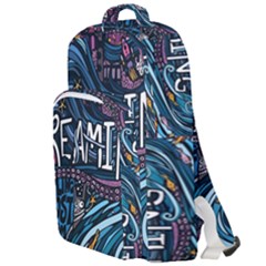 Graffiti Art Psychedelic Art Graphic Design Modern Art Double Compartment Backpack by 99art