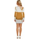 Corgi Dog Puppy Long Sleeve Square Neck Bodycon Velvet Dress View4
