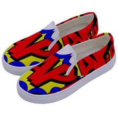 Zap Comic Book Fight Kids  Canvas Slip Ons by 99art
