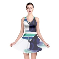 Tree-mushrooms-art-trunk-artwork Reversible Skater Dress by 99art