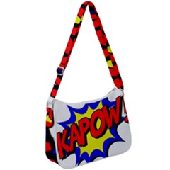 Kapow-comic-comic-book-fight Zip Up Shoulder Bag by 99art