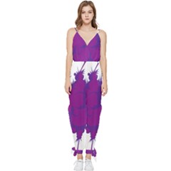 Explosion-firecracker-pyrotechnics Sleeveless Tie Ankle Chiffon Jumpsuit by 99art