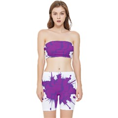 Explosion-firecracker-pyrotechnics Stretch Shorts And Tube Top Set by 99art
