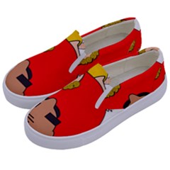 Comic-characters-grandfather Kids  Canvas Slip Ons by 99art