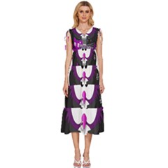 Bird-music-animation-animal V-neck Drawstring Shoulder Sleeveless Maxi Dress by 99art