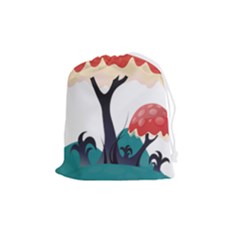 Tree-art-trunk-artwork-cartoon Drawstring Pouch (medium) by 99art