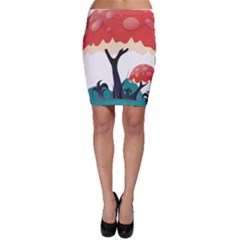 Tree-art-trunk-artwork-cartoon Bodycon Skirt by 99art