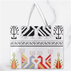 Bulgarian Folk Art Folk Art Zipper Large Tote Bag by 99art